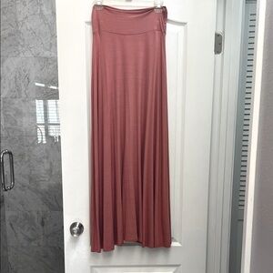 Mona B Dusty Rose Maxi Skirt